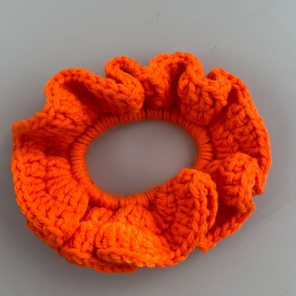 Scrunchie Handmade Crochet  Hair Ties Set of 2